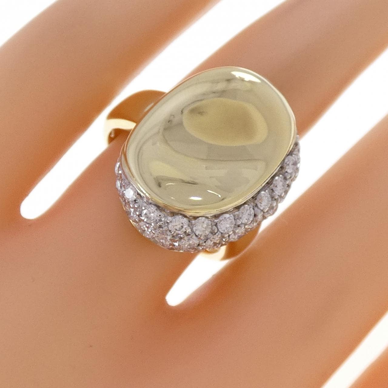 750YG/750WG ダイヤモンド リング 0.77CT