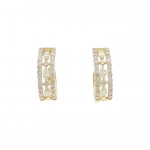 【新品】K18YG ダイヤモンド ピアス 0.60CT