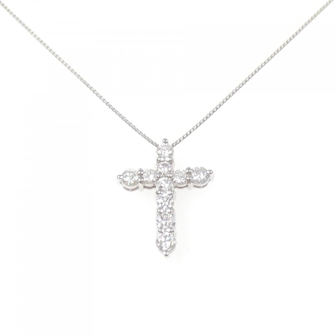 PT900/PT850 クロス ダイヤモンド ネックレス 0.52CT
