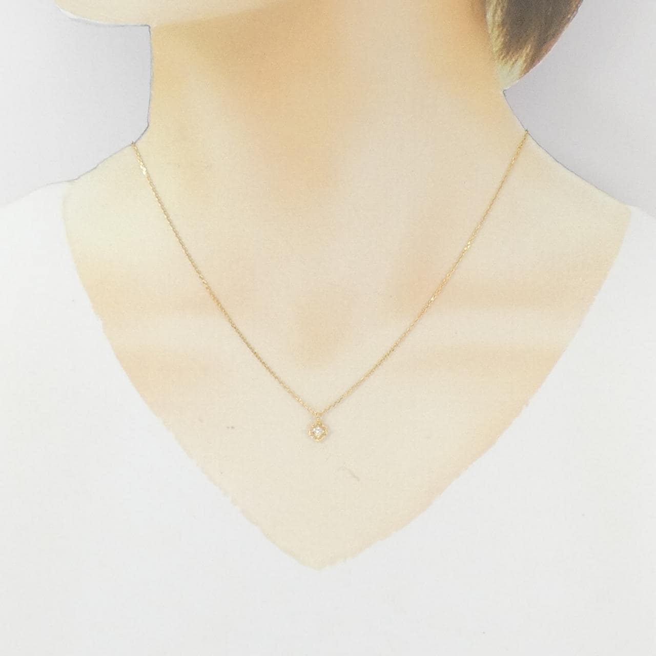 アガット ダイヤモンド ネックレス 0.05CT