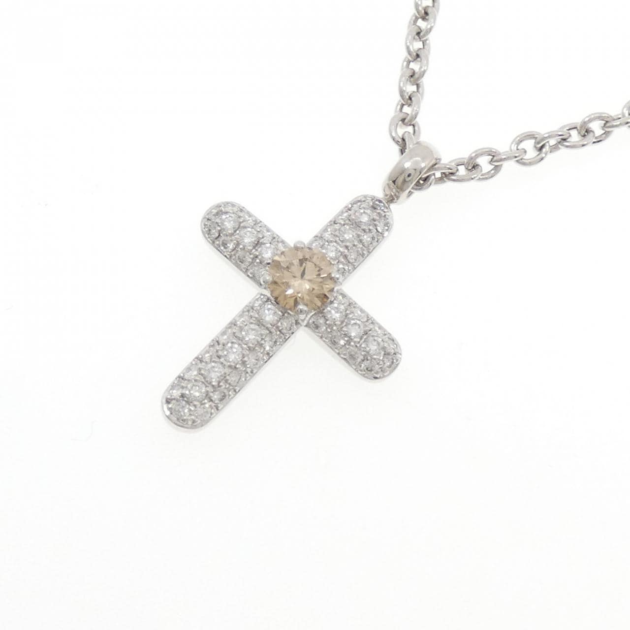 カシケイ クロス ダイヤモンド ネックレス 0.40CT