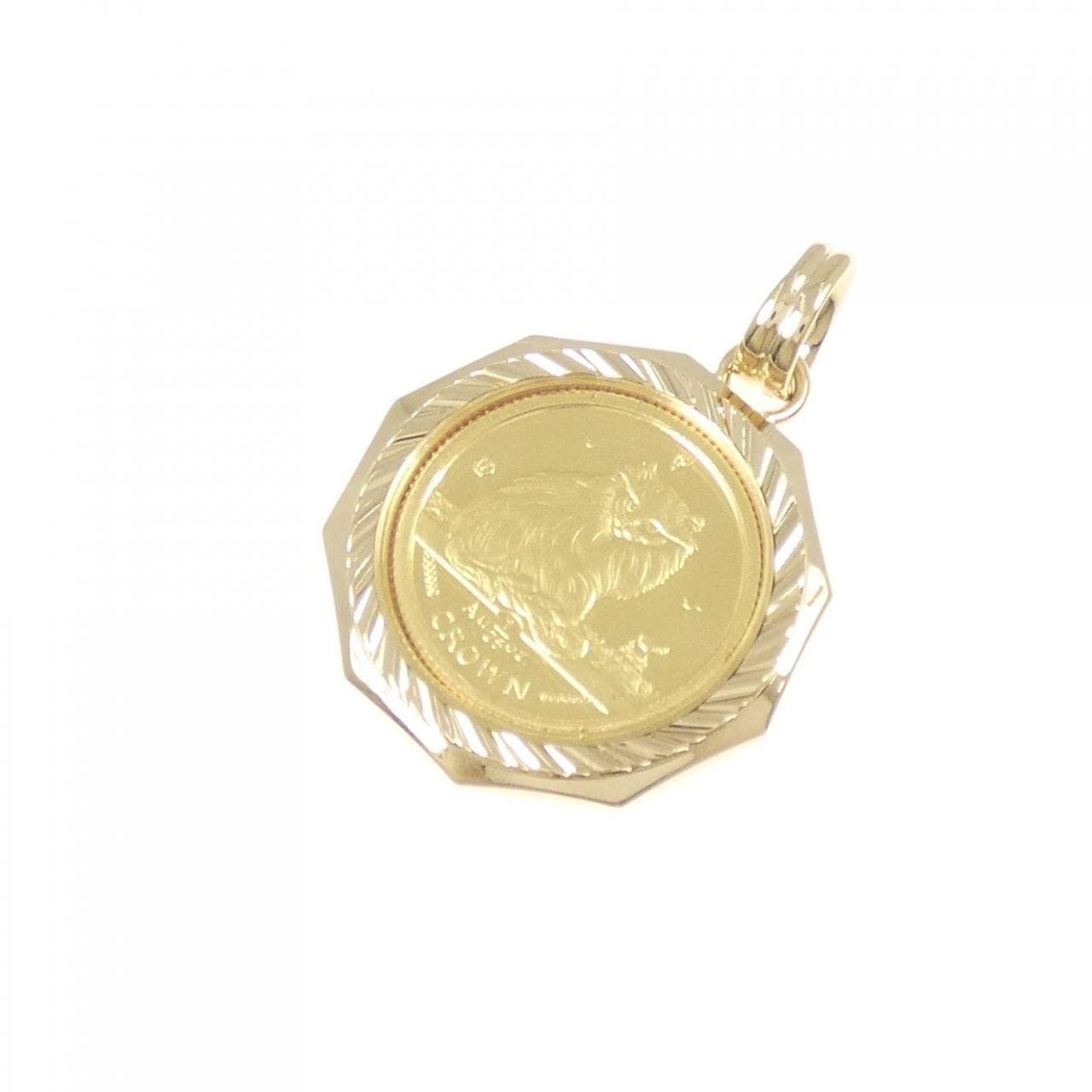 K18YG(枠) コイン ペンダント