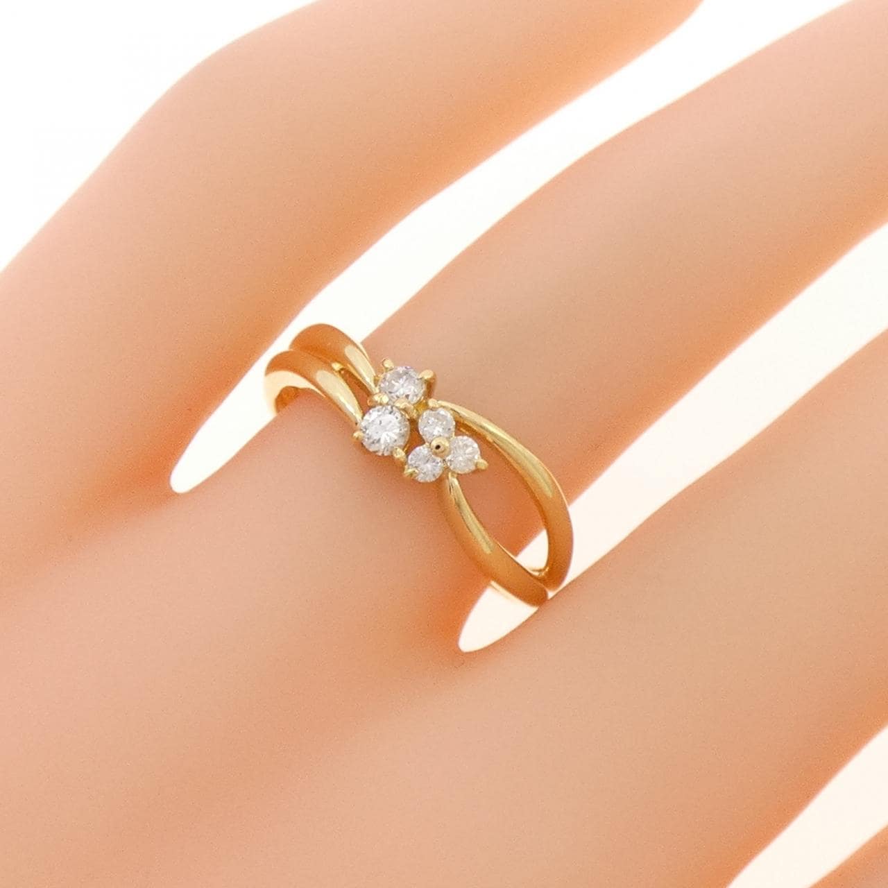 K18YG ダイヤモンド リング 0.16CT