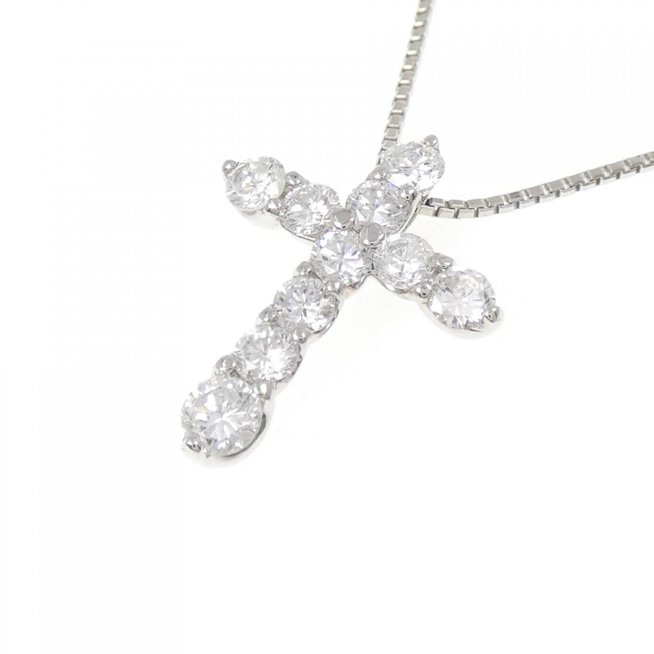 PT900/PT850 クロス ダイヤモンド ネックレス 1.53CT