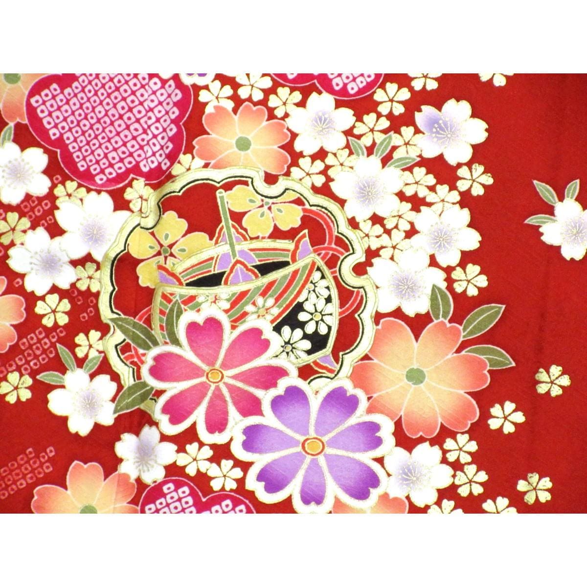 振袖　友禅金彩加工　ボカシ染