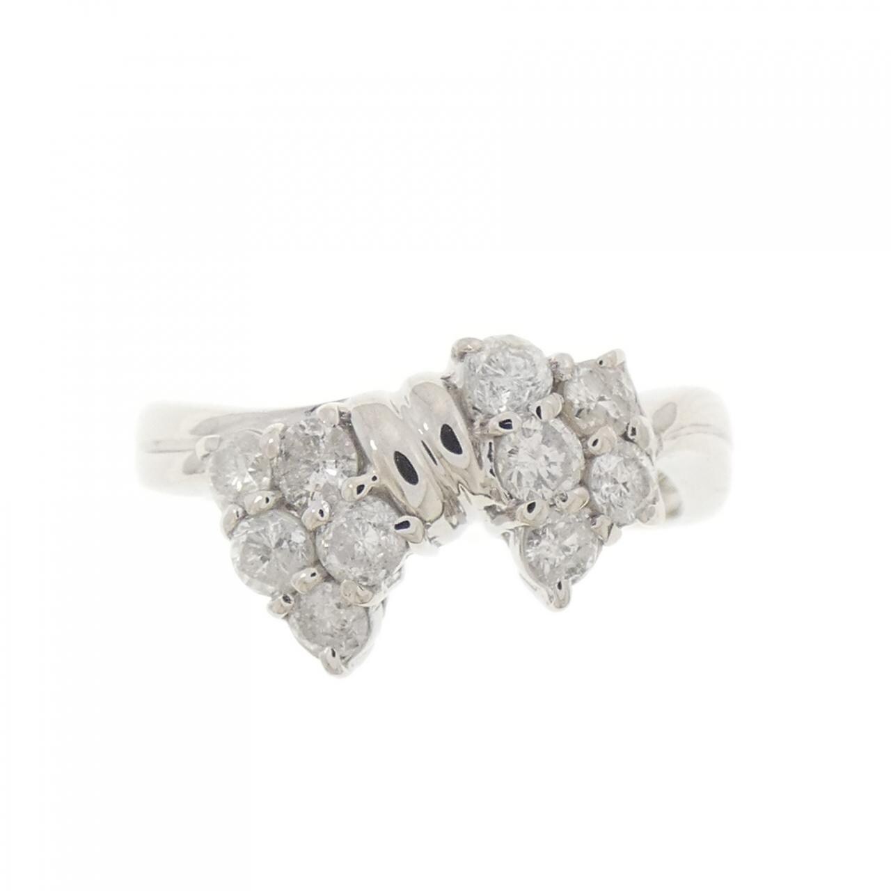 PT900 リボン ダイヤモンド リング 0.55CT