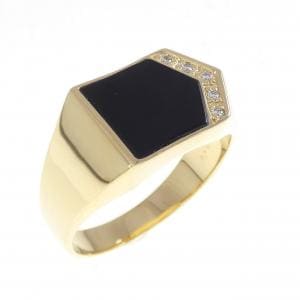 【新品】K18YG オニキス リング