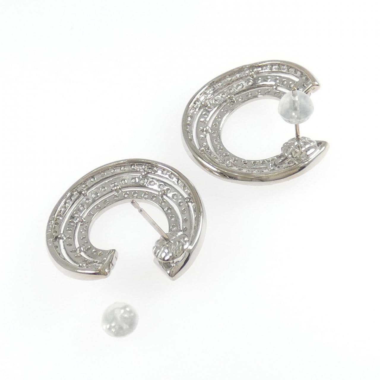 K18WG ダイヤモンド ピアス 1.20CT