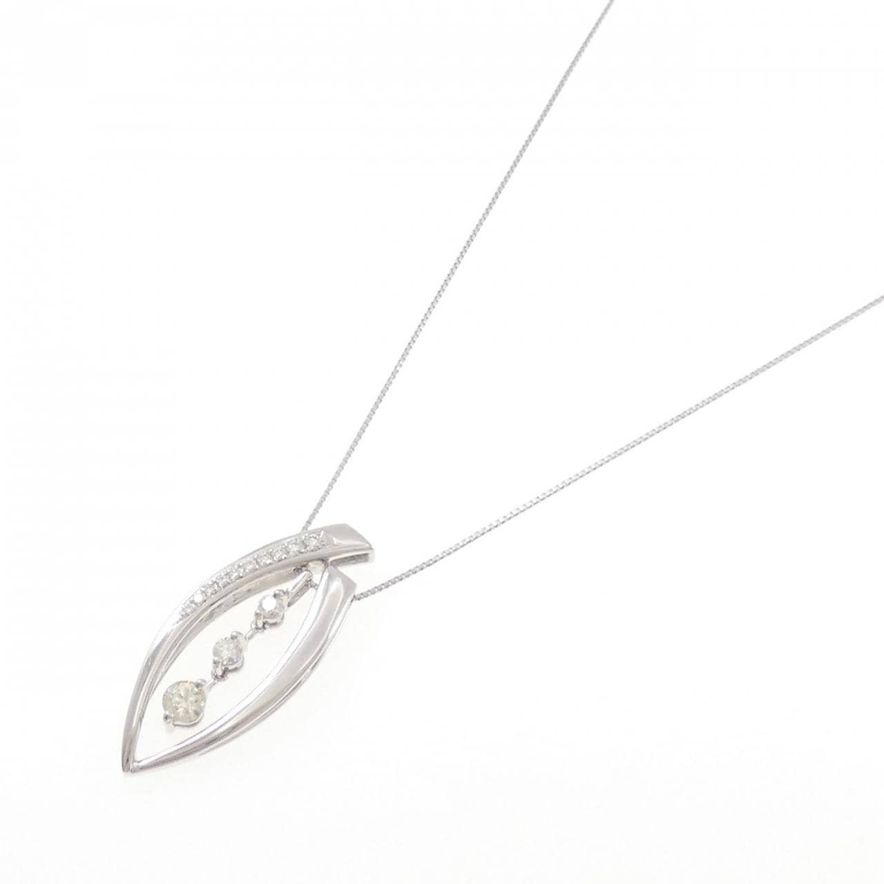 K18WG ダイヤモンド ネックレス 0.362CT