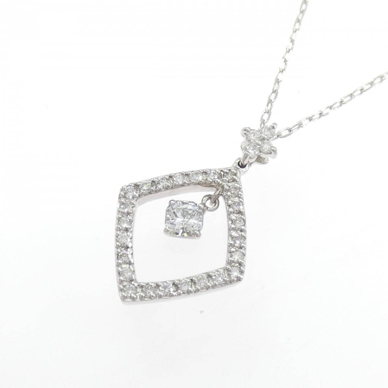 K18WG ダイヤモンド ネックレス 0.40CT