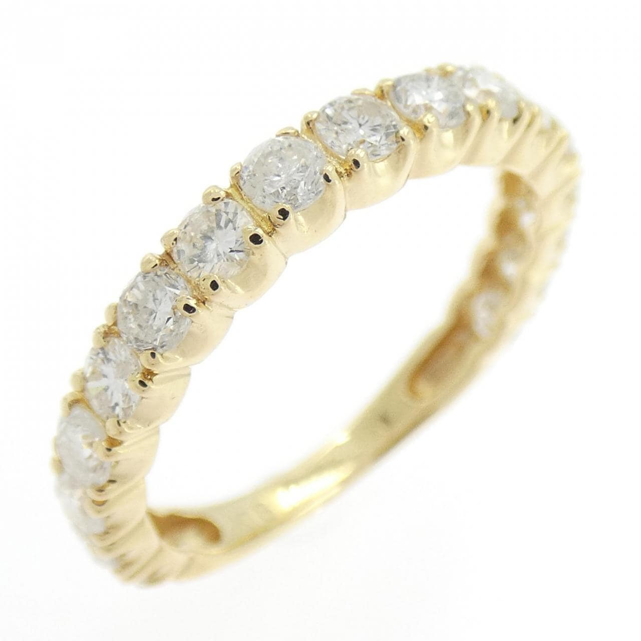 K18YG ハーフエタニティ ダイヤモンド リング 1.00CT