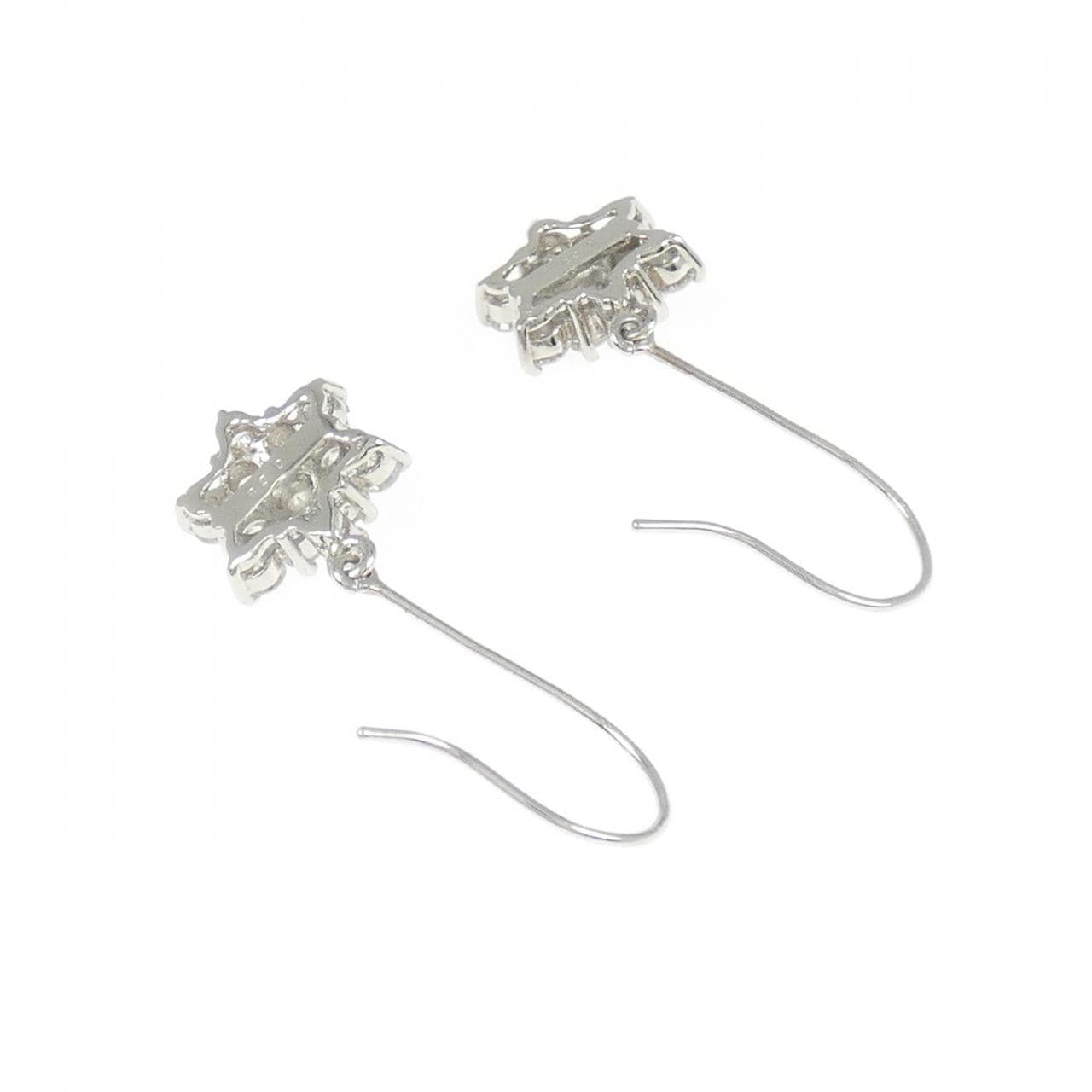 PT フラワー ダイヤモンド ピアス 1.16CT