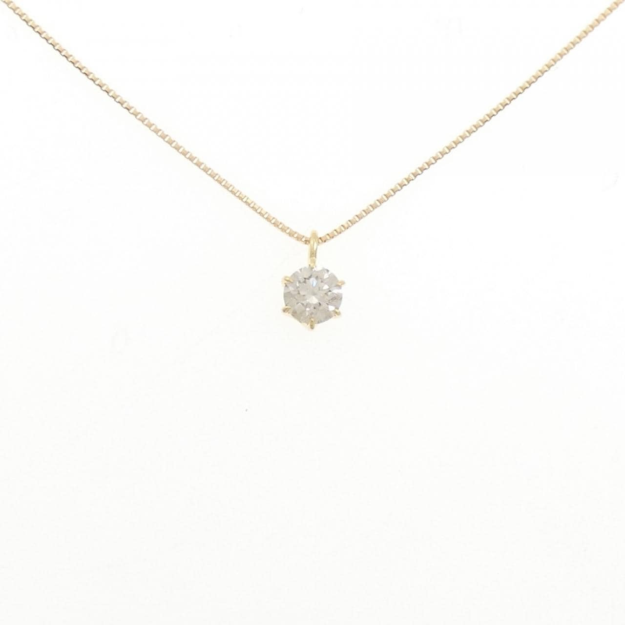 K18YG ソリティア ダイヤモンド ネックレス 0.30CT