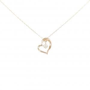 K18PG ハート ダイヤモンド ネックレス 0.05CT