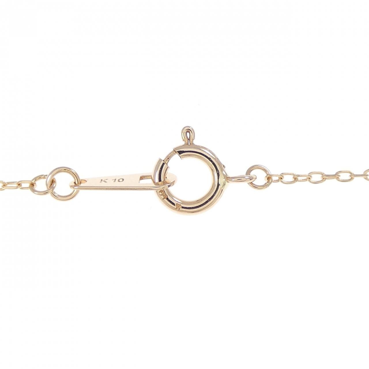 K10PG ハート ダイヤモンド ネックレス