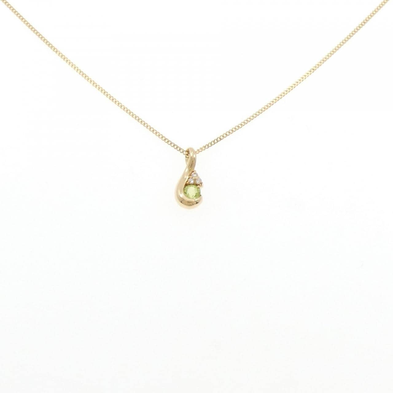 K18YG ペリドット ネックレス