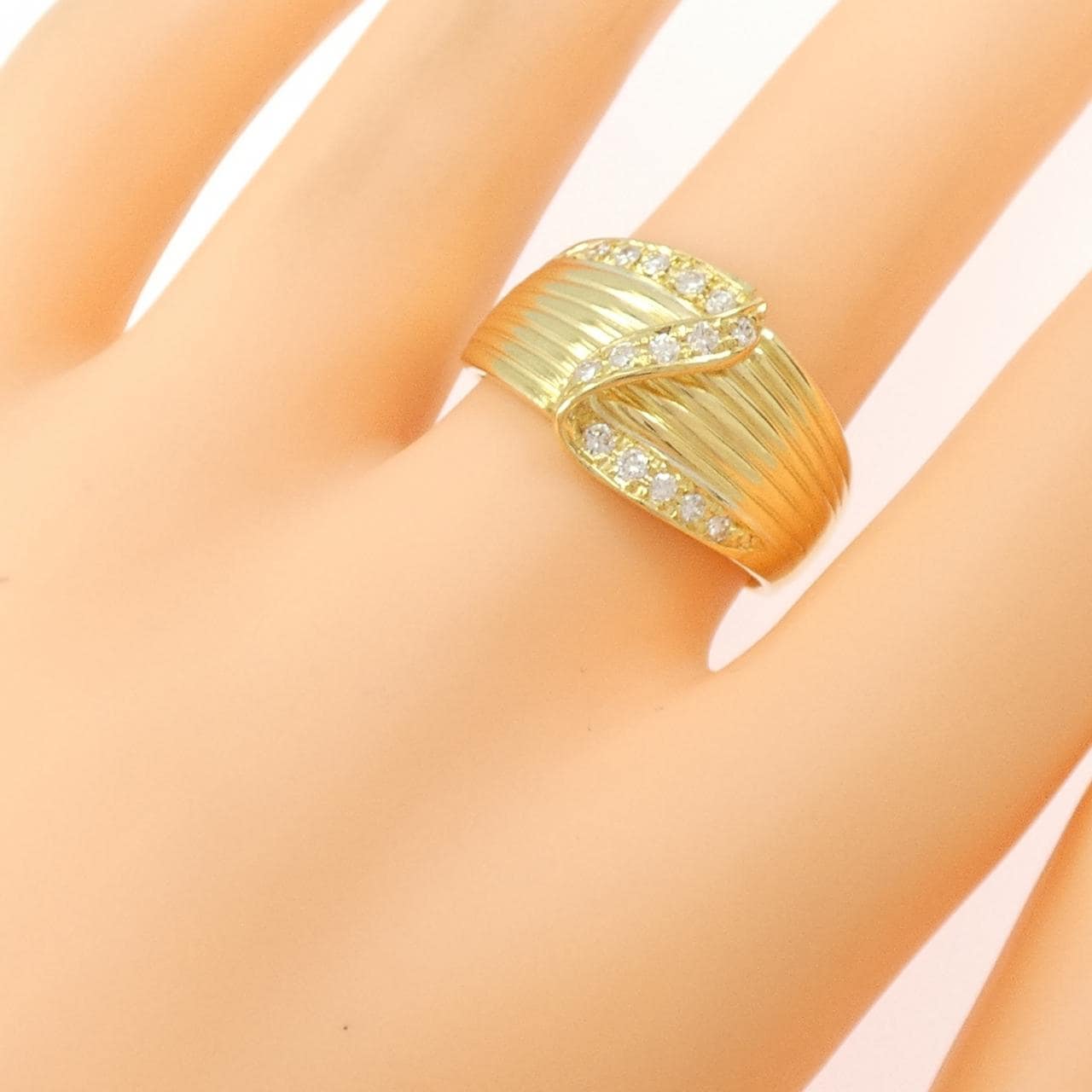 K18YG ダイヤモンド リング 0.24CT