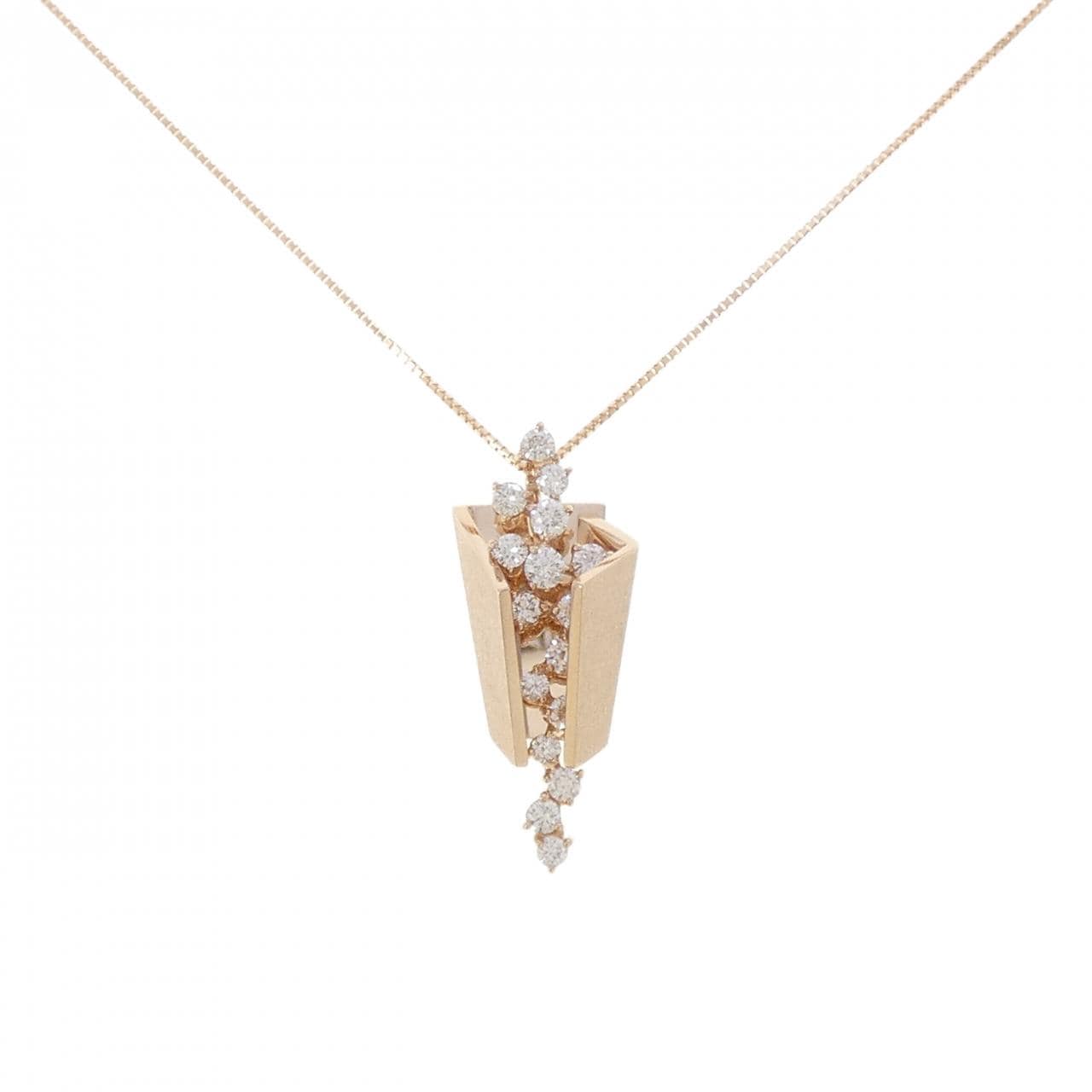K18PG ダイヤモンド ネックレス 0.75CT