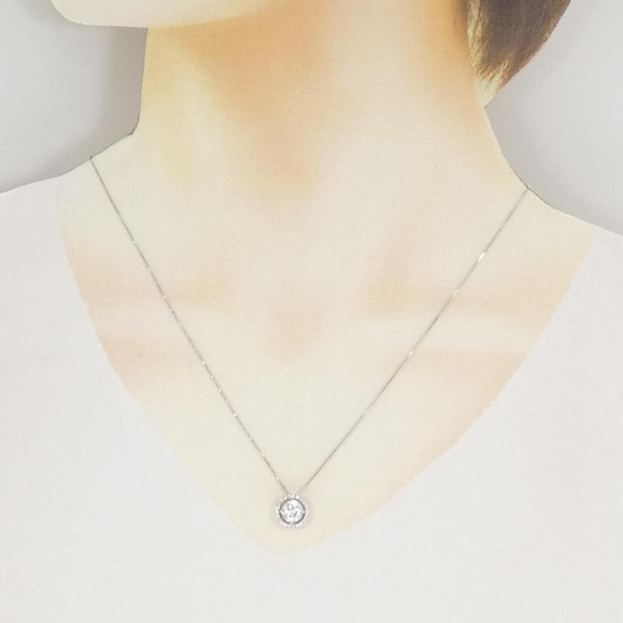PT900/PT850 ダイヤモンド ネックレス 1.00CT