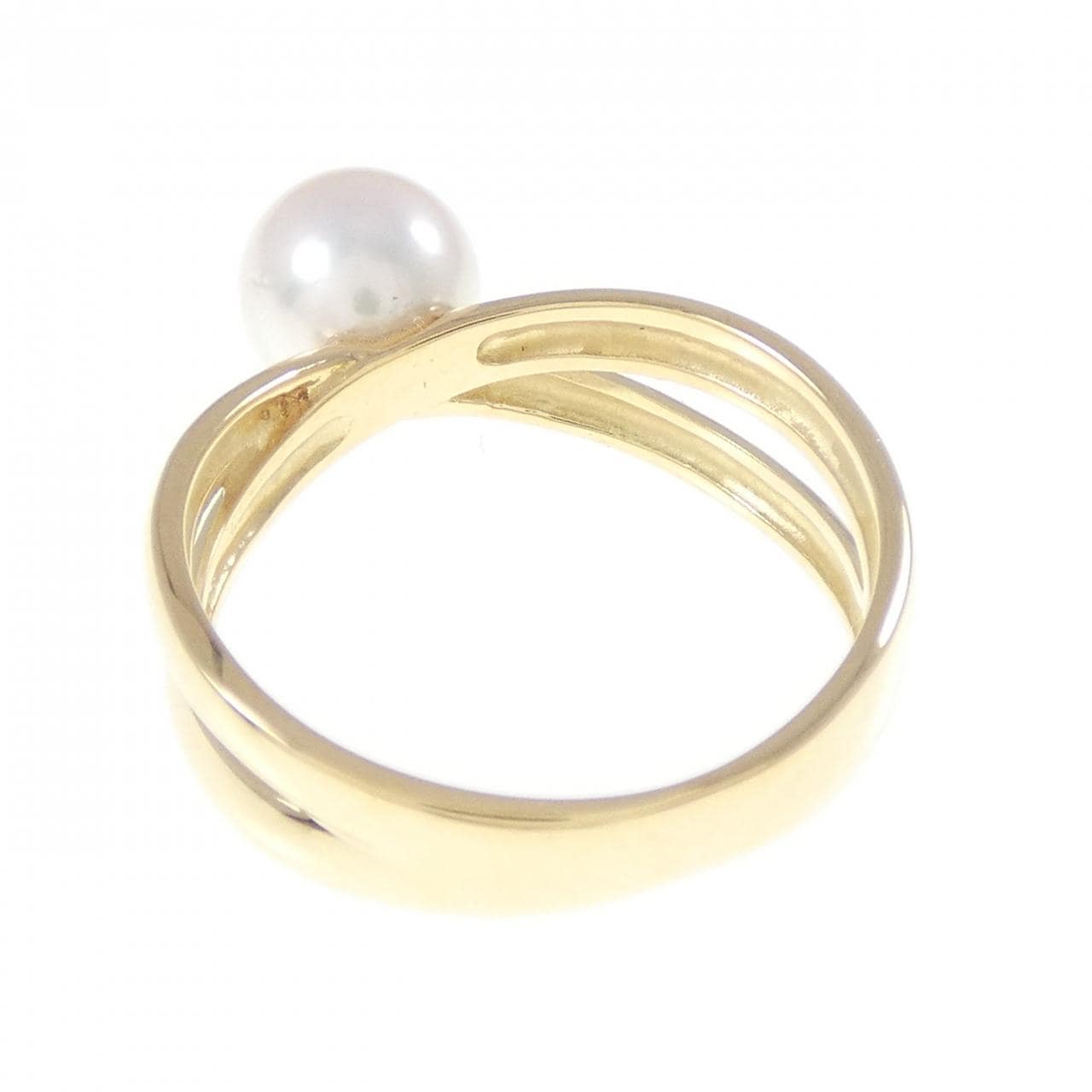 K18YG アコヤパール リング 6.7mm