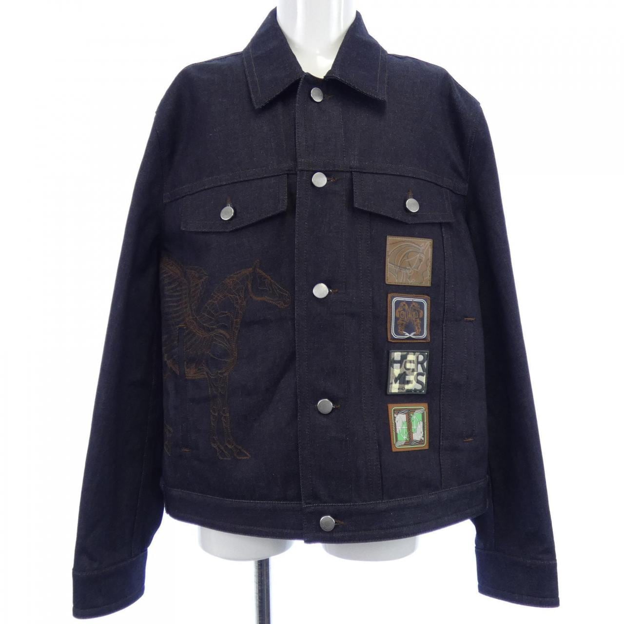 エルメス HERMES ICONES AU CARRE アイコン オ カレ *31-5516 デニムジャケット
