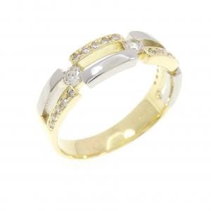K18YG/PT900 ダイヤモンド リング 0.36CT