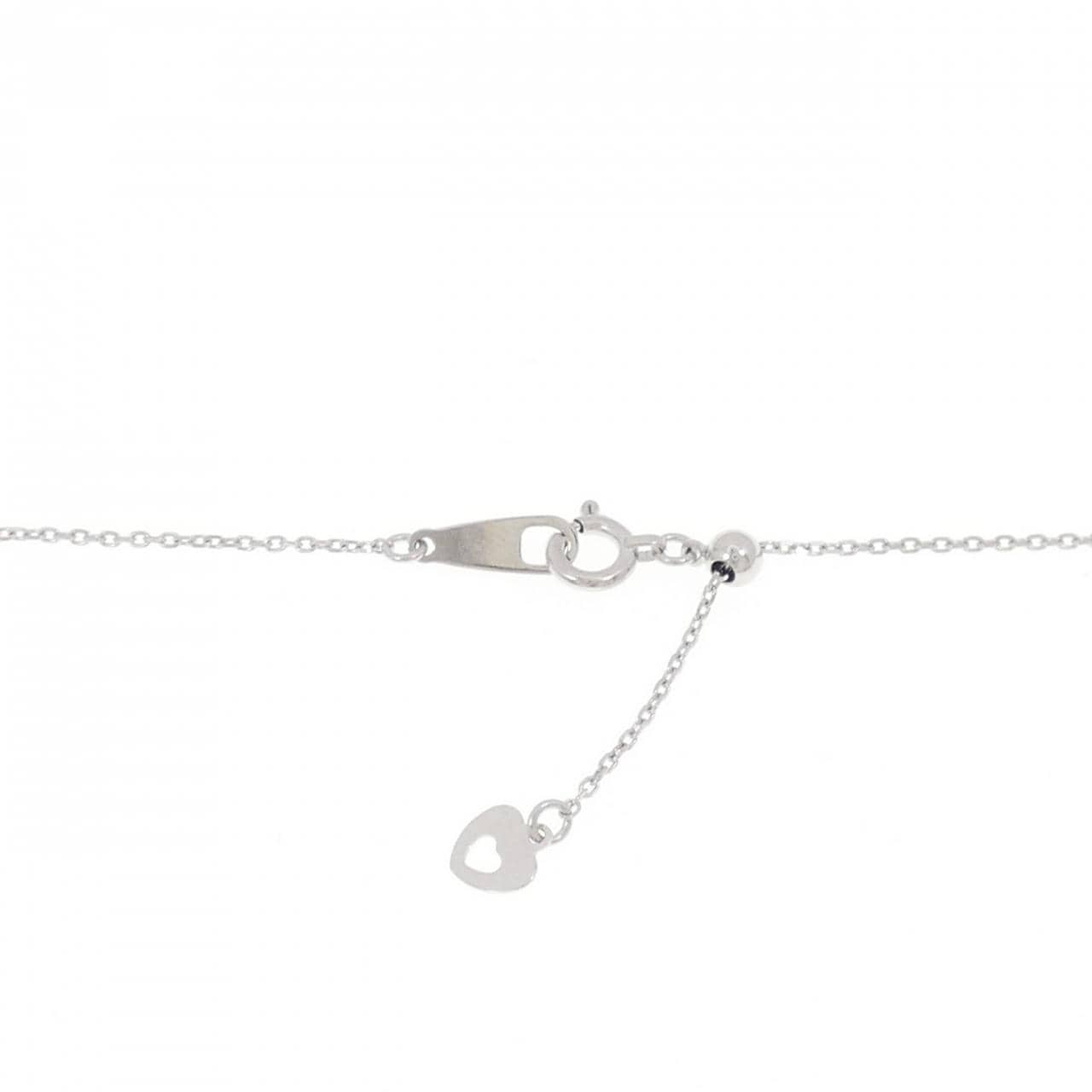 K18WG フラワー ダイヤモンド ネックレス 0.50CT