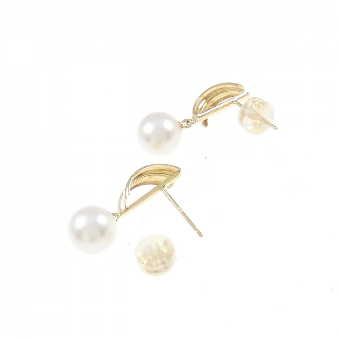 [BRAND NEW] K18YG Akoya pearl earrings 7mm