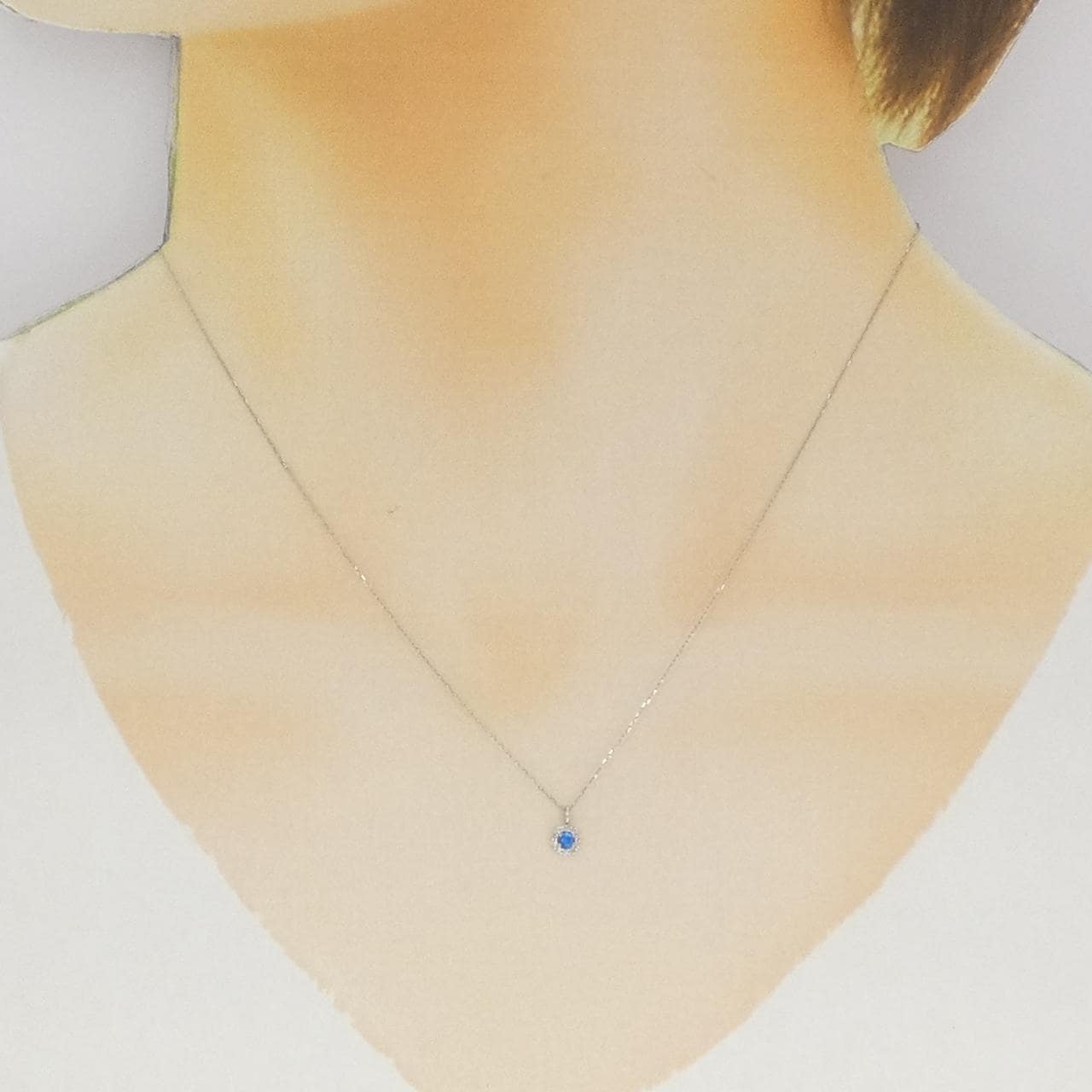 【新品】PT900 アウイナイト ネックレス 0.03CT