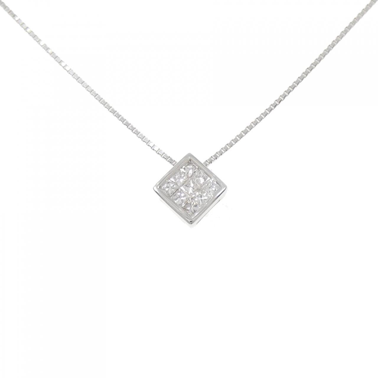 K18WG ダイヤモンド ネックレス 0.20CT