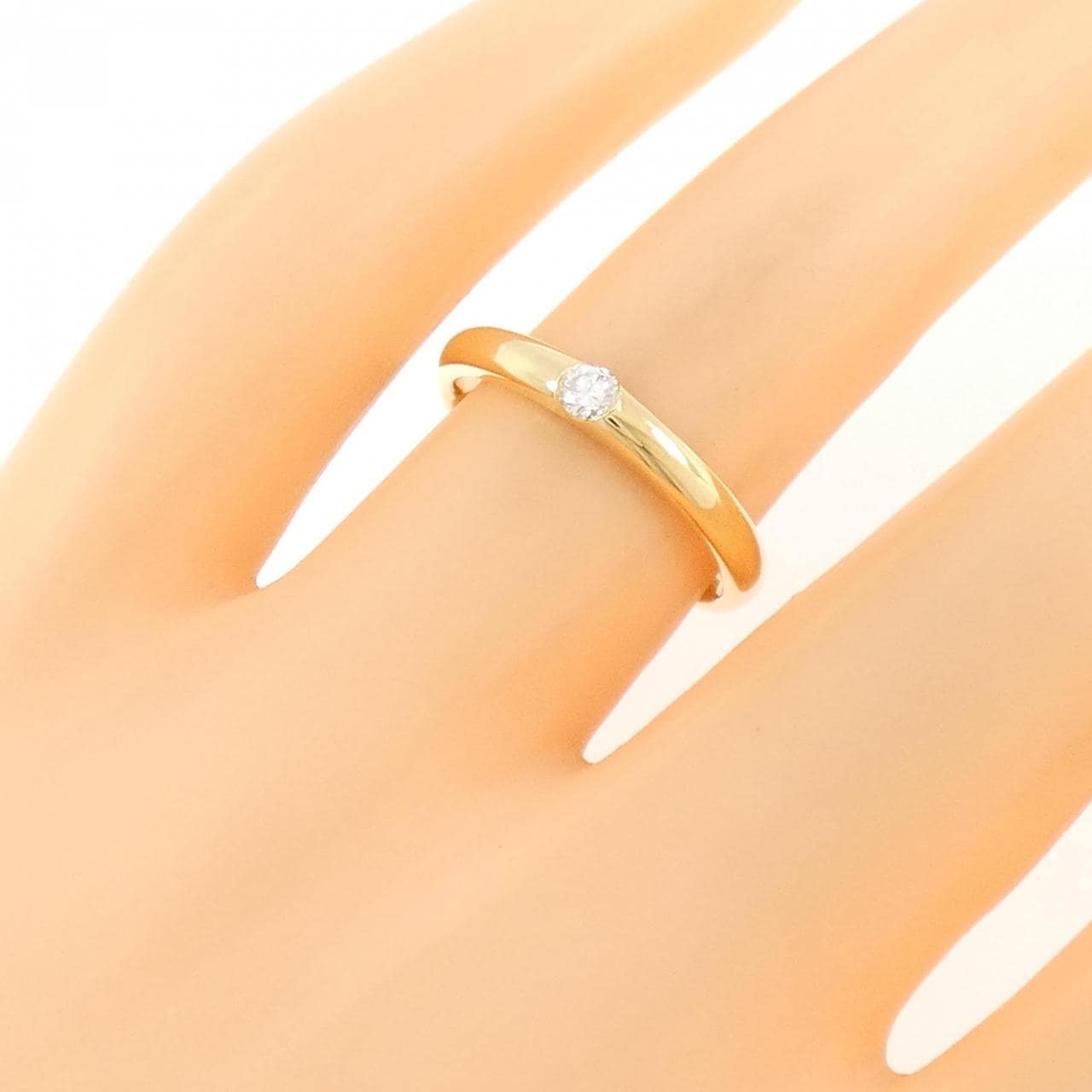 K18YG ダイヤモンド リング 0.07CT