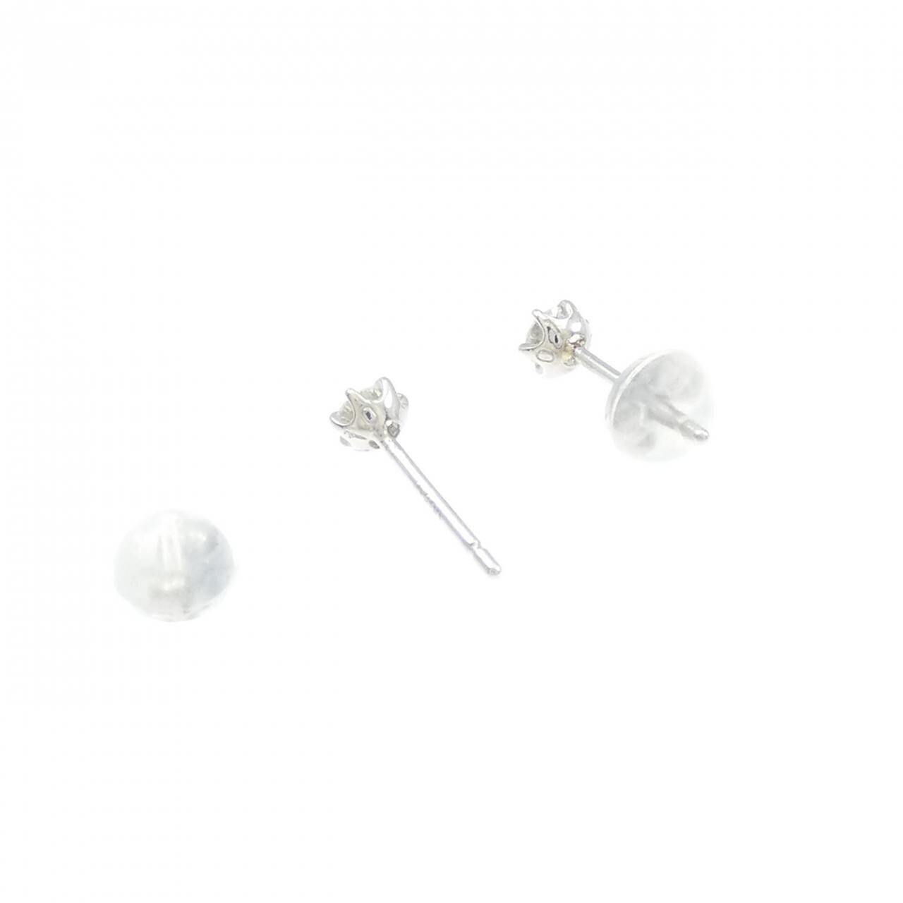 PT900 ソリティア ダイヤモンド ピアス 0.220CT