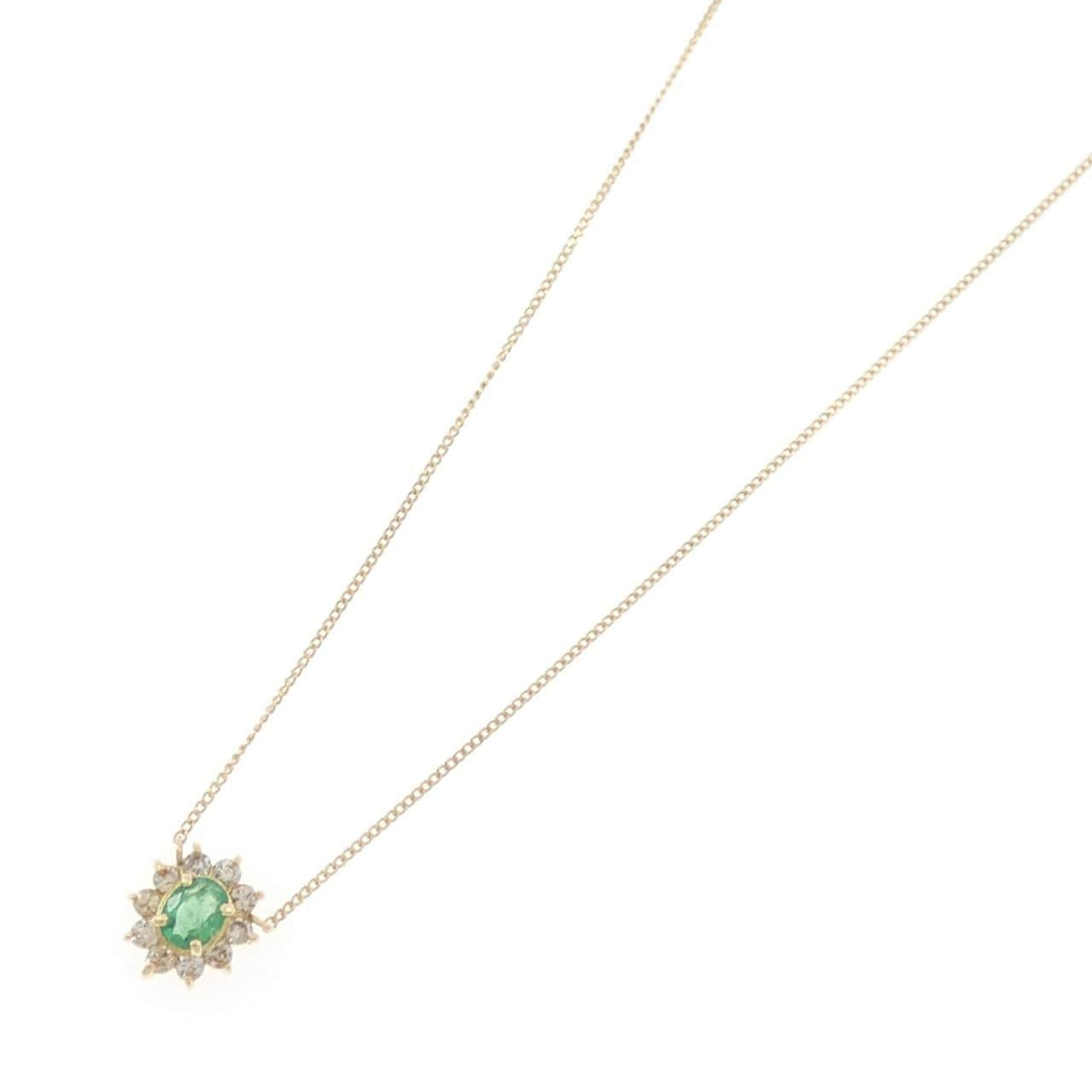 K18YG エメラルド ネックレス 0.29CT