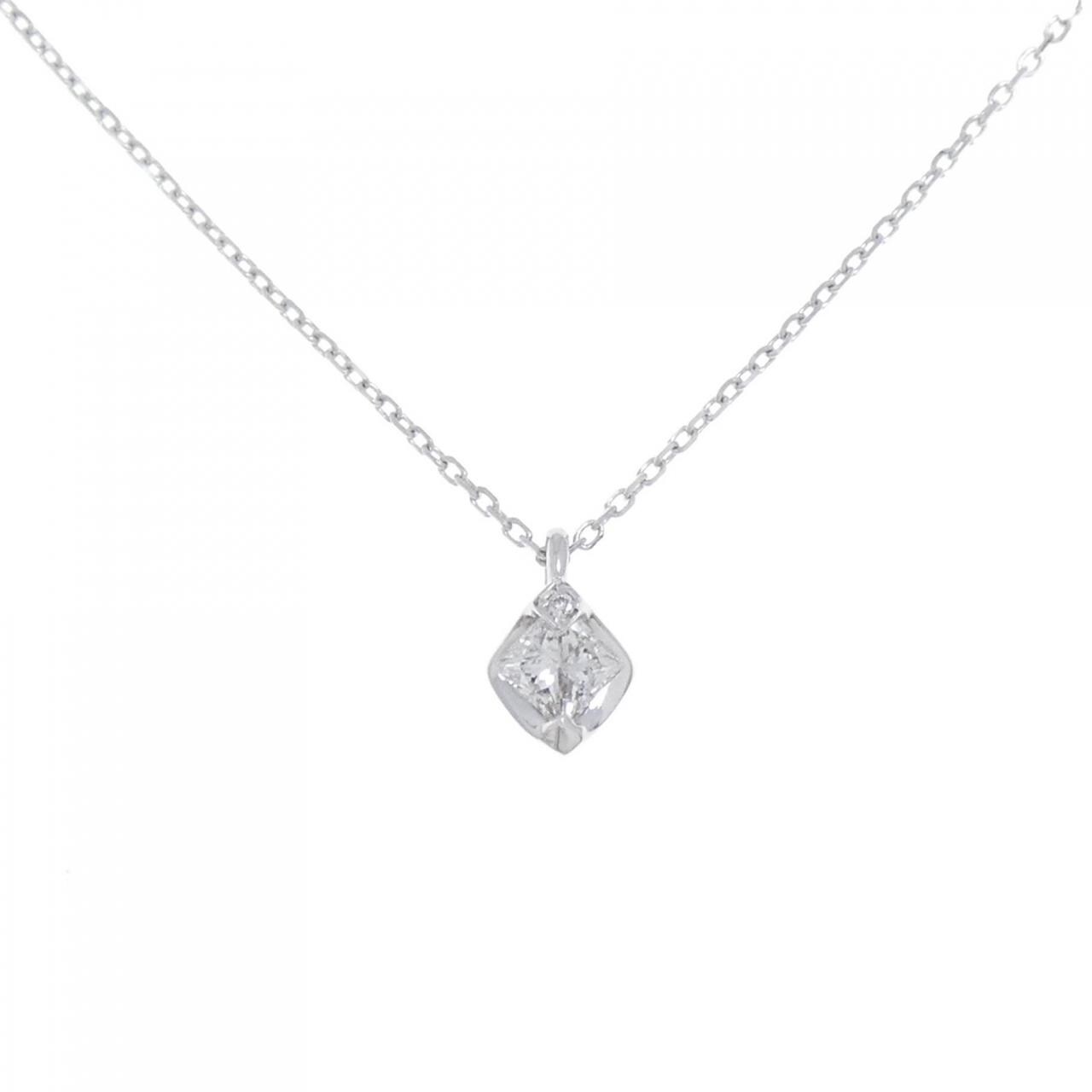 K18WG ダイヤモンドネックレス 0.52ct 0.40ct | www.ishela.com.br