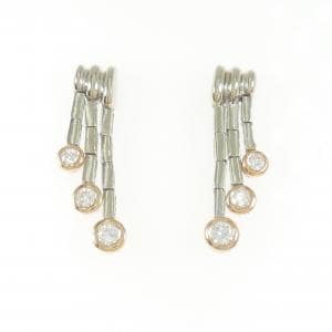 K18WG/K18PG ダイヤモンド ピアス