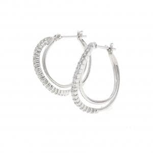 K18WG ダイヤモンド ピアス