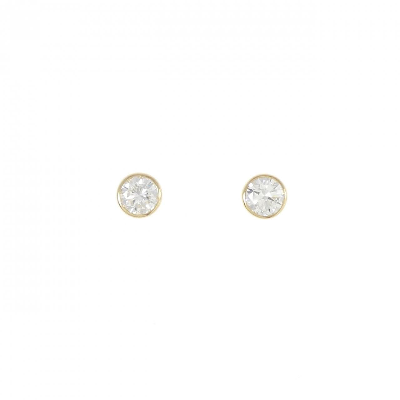 【リメイク】K18YG/ST ダイヤモンド ピアス 0.316CT 0.320CT F SI2 Good