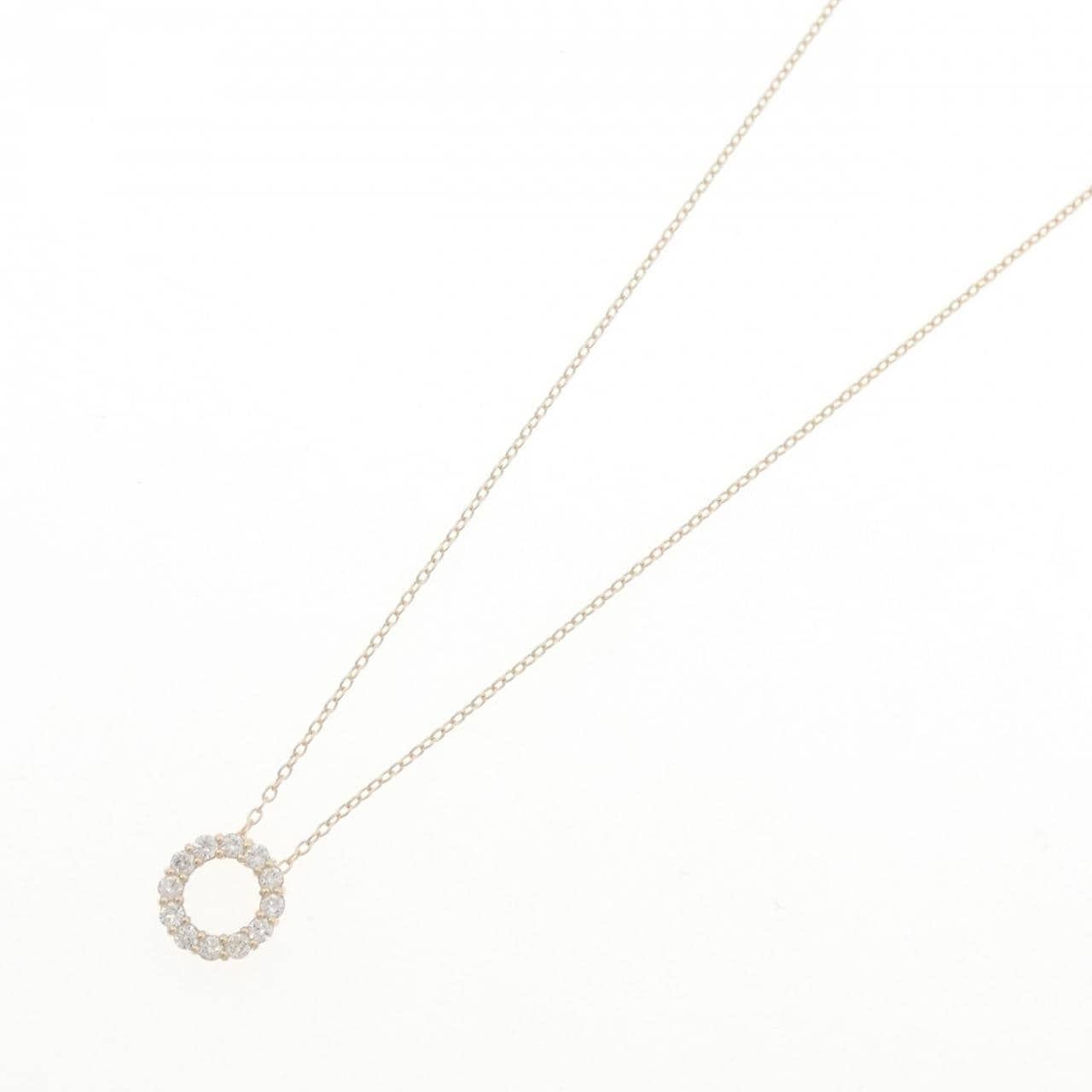 【リメイク】K10YG ダイヤモンド ネックレス 0.18CT