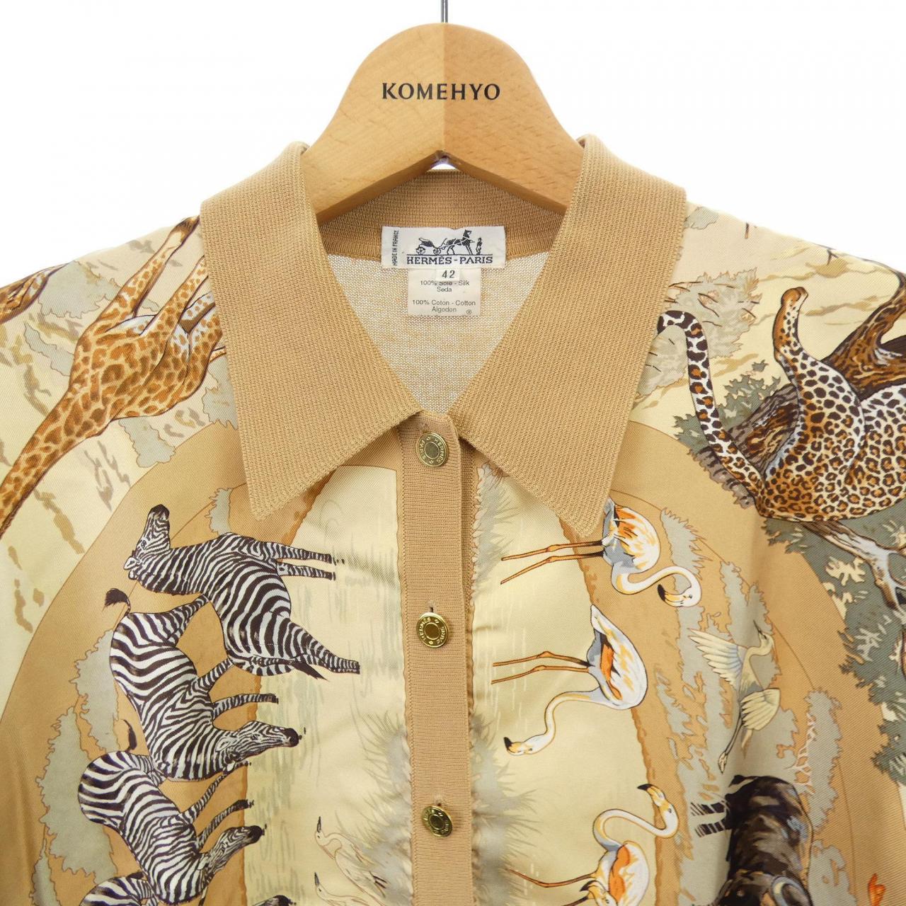 【ヴィンテージ】エルメス HERMES TANZANIA ツイルレーヌ. カーディガン