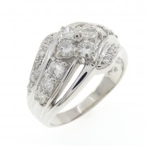PT850 フラワー ダイヤモンド リング 1.07CT