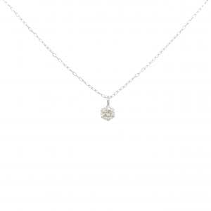 PT900/PT850 ソリティア ダイヤモンド ネックレス 0.07CT