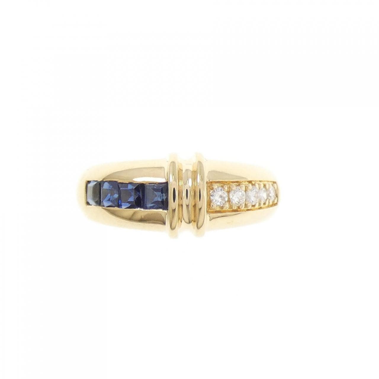 K18YG サファイヤ リング 0.46CT