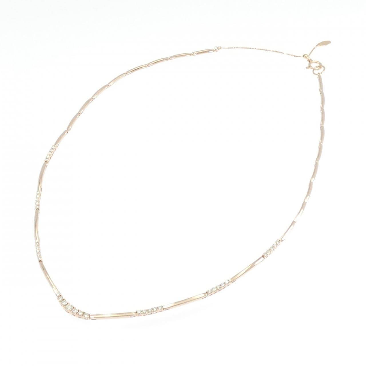 K18PG ダイヤモンド ネックレス 1.00CT