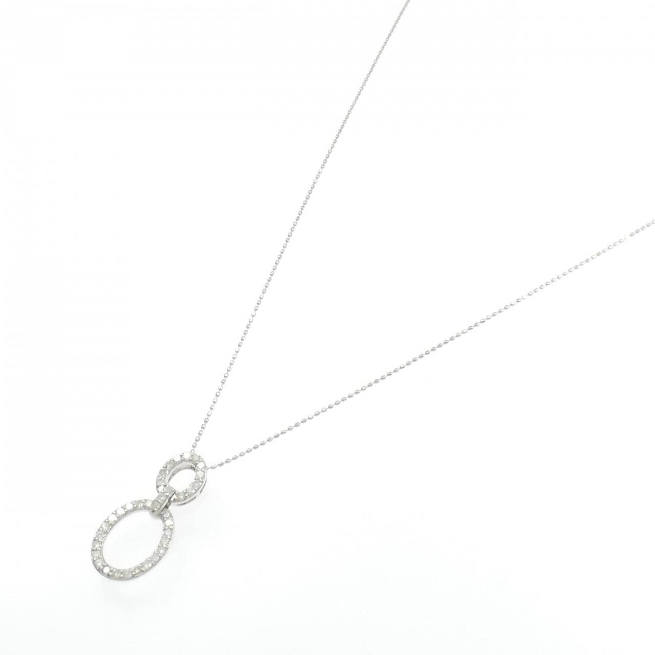 K18WG ダイヤモンド ネックレス 0.50CT