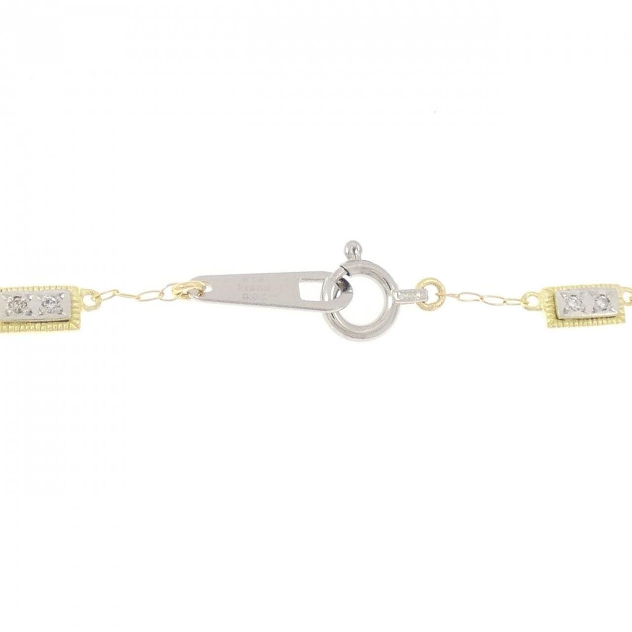 K18YG/PT900/PT850 ダイヤモンド ブレスレット 0.04CT