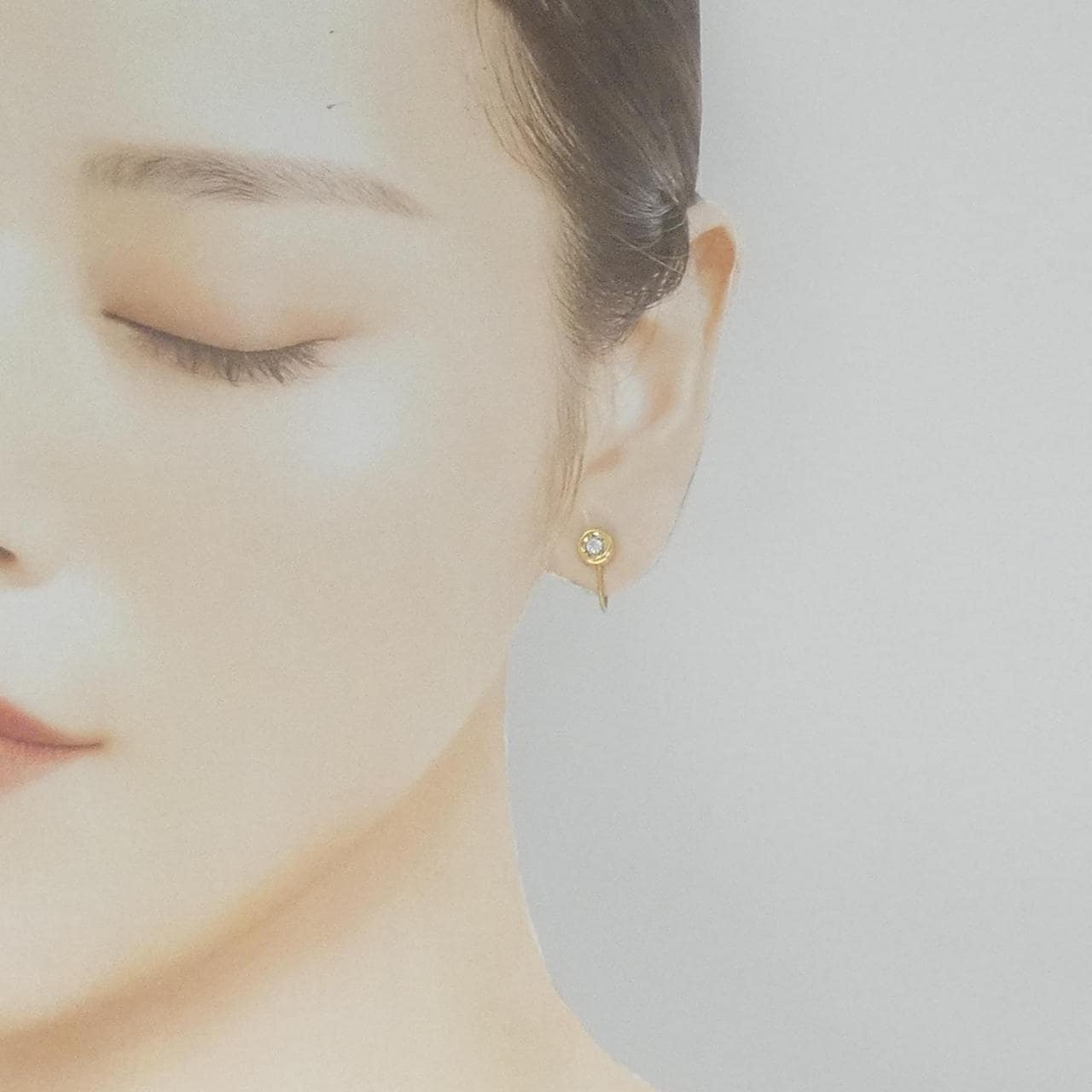 K18YG ダイヤモンド イヤリング 0.16CT