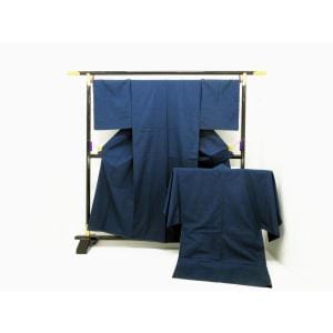 【未使用品】男物　紬織　きもの・羽織　２点セット