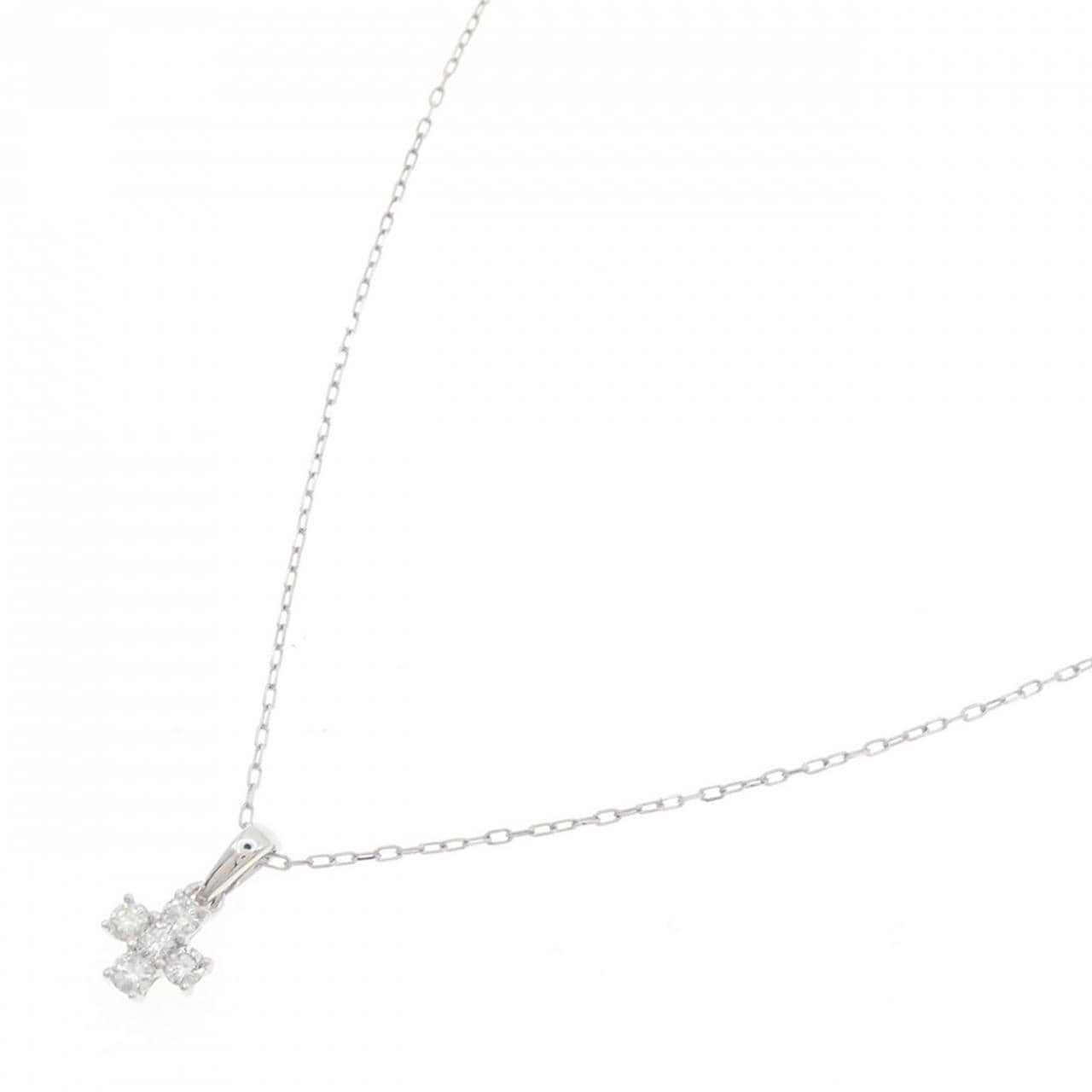 K18WG ダイヤモンド ネックレス 0.15CT