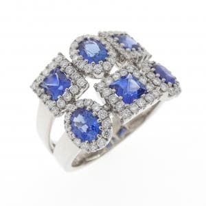 750WG サファイヤ リング 2.10CT