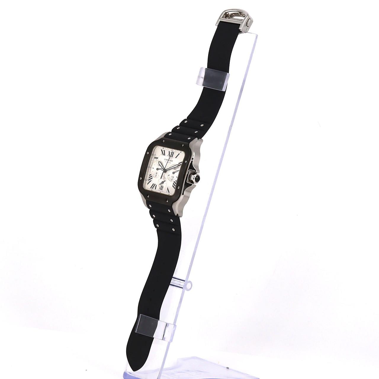 【ノーメンテナンス特価】カルティエ サントス･ドゥ･カルティエクロノグラフ XL WSSA0017 SS 自動巻